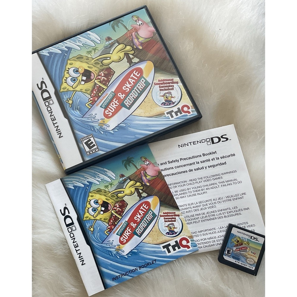 SpongeBob's Surf & Skate Roadtrip Nintendo DS Video Game Booklet Case Squarepant